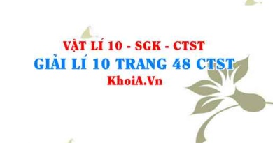 Giải Vật lí 10 trang 48 Chân trời Sáng tạo